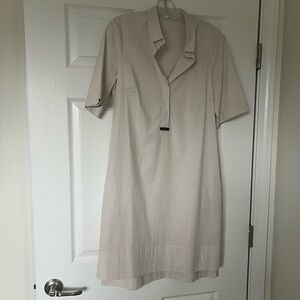 Peserico Cream Knit Top with Clean Neckline